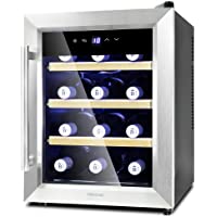 Los mejores  - Cecotec Vinoteca Grand Sommelier 1200 CoolWood. 12 Botellas- Capacidad de 33L- Diseño Puerta de Cristal con Marco de…